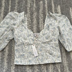Floral Cropped Shirt